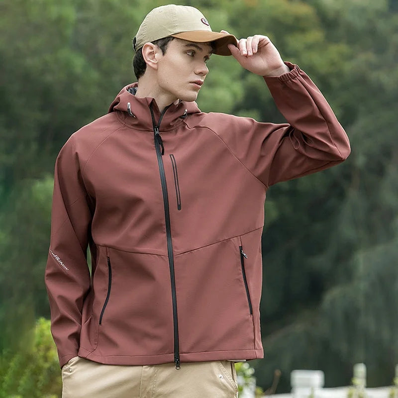Unisex Custom Softshell Jacket for Autumn Spring Mesh Lined Waterproof Outdoor Windbreaker With Full Zip Casual Style Jacket