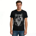 Fitspi 3d Wolf Head Summer New Men's Plus Size Youth Fashion Short Sleeve T-shirt Factory Wholesale