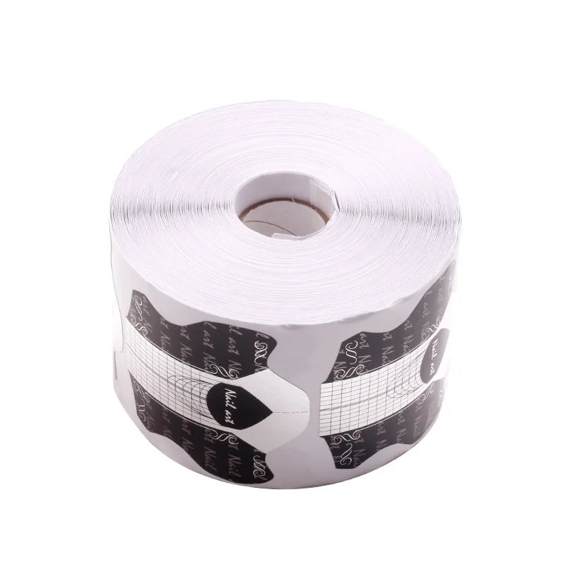EYL  Manufacturer Customize logo 500 Pcs Paper Black Color Nail Form Strong Acrylic UV Gel Nail Extension