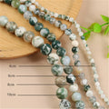 4/6/8/10mm Tree Agate Aquatic Agate Bead Spacer Jewelry Bulk Beads for DIY Making Bracelet Necklace Jewelry
