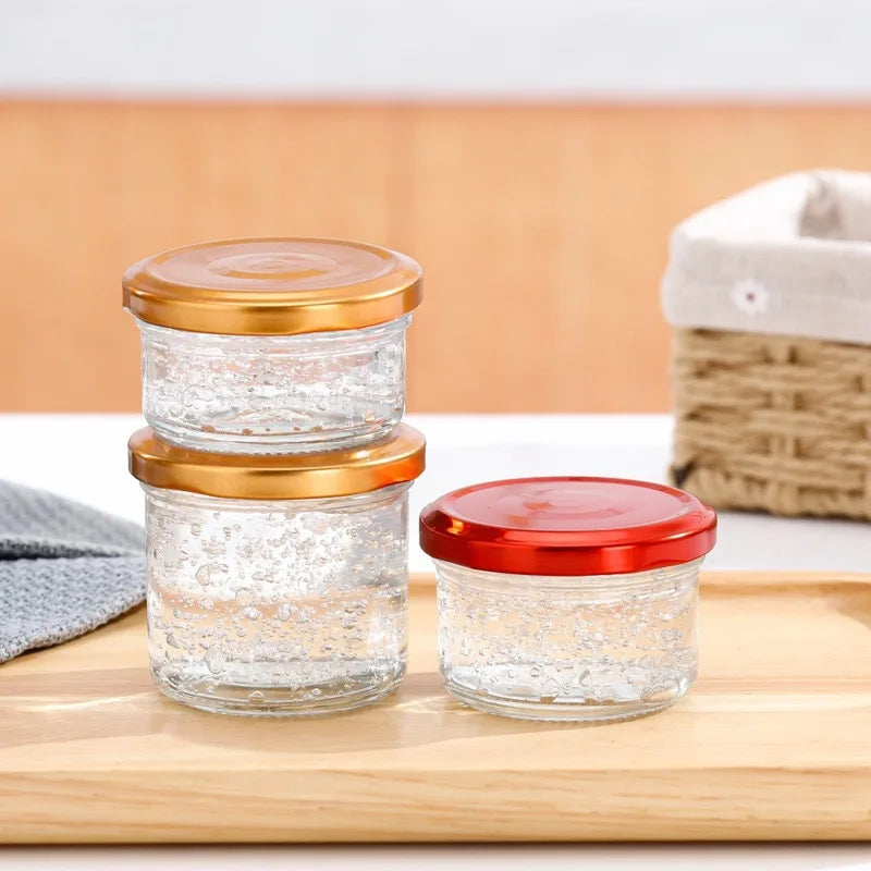 Wholesale Clear Empty Honey Jar 45ml 75ml 100ml Bird Nest Glass Bottle Glass Containers for Jam Pickle Packaging