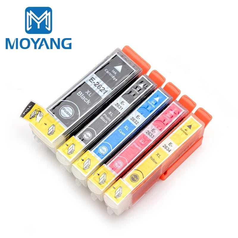 MoYang Compatible for EPSON T2631-4 Ink Cartridge XP-600/XP-700/XP-605/XP-800 XP-610/XP-710/XP-615/XP-810/XP-510 Printer T2621