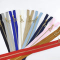 Deepeel ZA035 3# 60cm DIY Sewing Down Jacket Skirt Garment Accessor Auto Lock Gold Teeth Single Open-End Metal Zipper