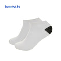 BestSub Wholesale Custom Sublimation Blanks White Silver Silk Glitter Adult Crew Sock 8.5x22cm Christmas Socks Sublimation