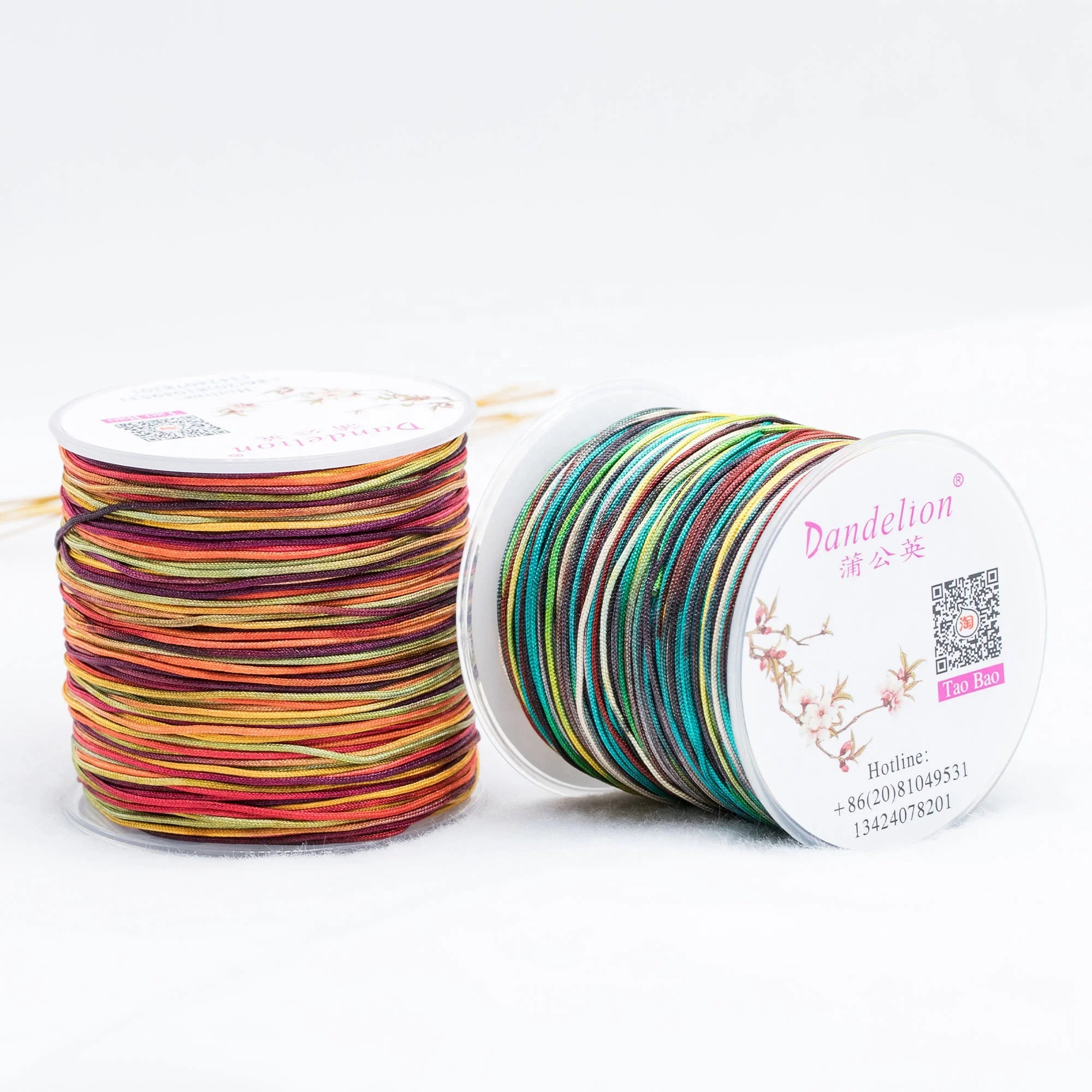 Dandelion BFQ 1mm Jewelry Cord Nylon Cord Jewelry Accessories Bracelet and Necklace Material 32 Colors Mixed Colors