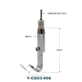 Factory Price Aircraft Cable Gripper with Chrome Adjustable Hook Lighting Cable Suspension Other Lighting Accessories