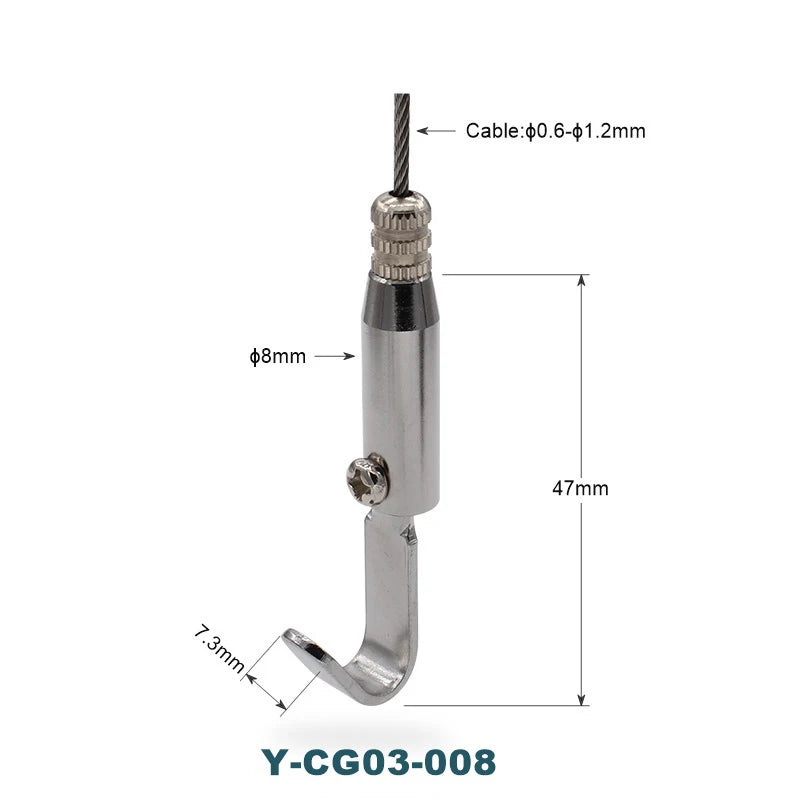 Factory Price Aircraft Cable Gripper with Chrome Adjustable Hook Lighting Cable Suspension Other Lighting Accessories