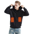 USB Rechargeable Oversized Heated Jacket Hoodie with 5 Heating Zones and Stand Collar Custom Logo for Winter