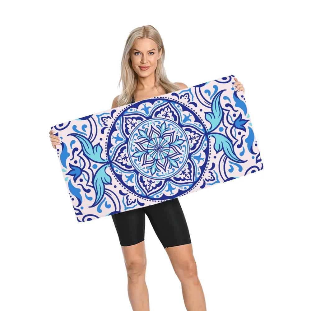 Custom Printed Microfiber Towel Beach Microfiber Outdoor Sports Quick-drying Towel