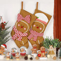 Handmade Xmas Gifts Table Centerpieces Rustic Christmas Cookie Man Stocking Resin Snow Globe Gingerbread Decoration