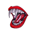 Punk Mouth Embroidery Patch Skeleton Iron on Patches for Clothing Custom Logo Patches Skull Fabric Opp Bag Twill
