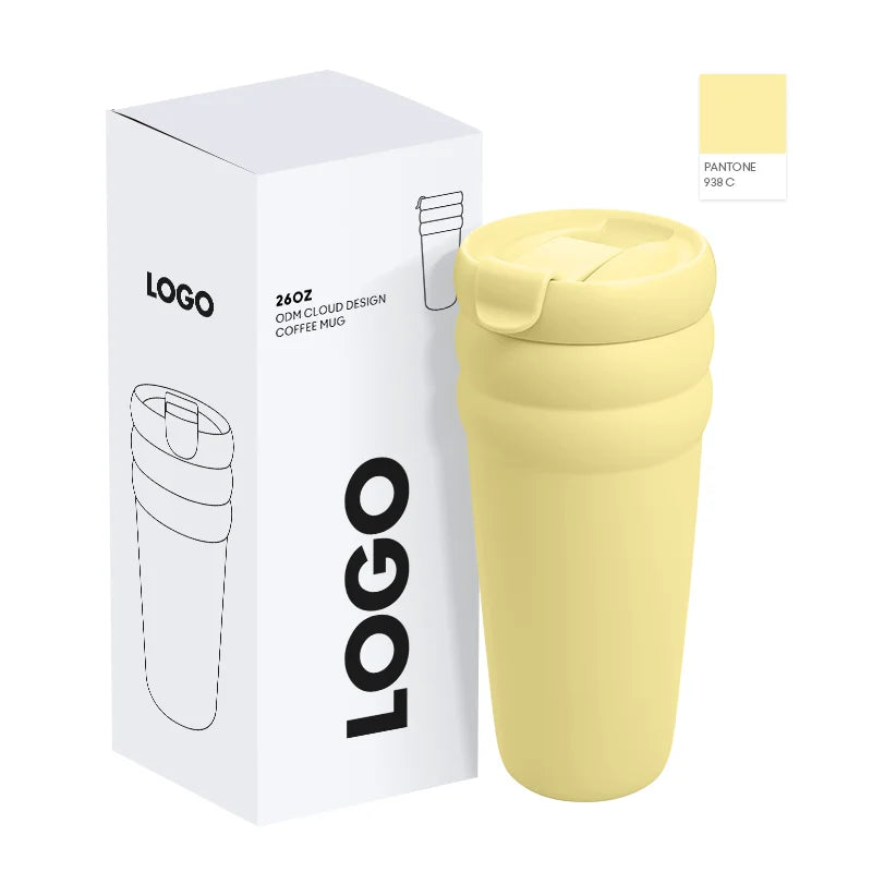 2025 New Vacuum Insulated Stainless Steel Bottle  Double Walled Simple Thermo Travel Coffee Mug
