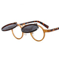 Classic Round Clip-On Unisex Metal Frame Sunglasses with UV400 Lenses Custom Logo 10 Colors Available