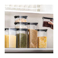Airtight Eco-Friendly Square Plastic PET Food Storage Containers Injection-Molded Lids 1-3L Capacity Multifunction Kitchen