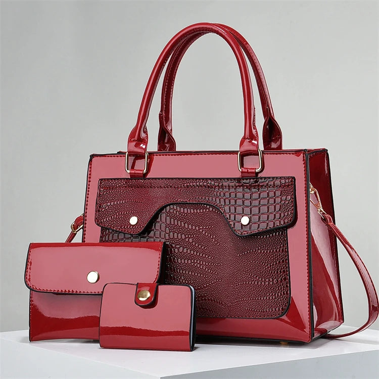 2025 Custom Fashion Classic Red Color Print Tote Lady Large Graffiti Handbag Size