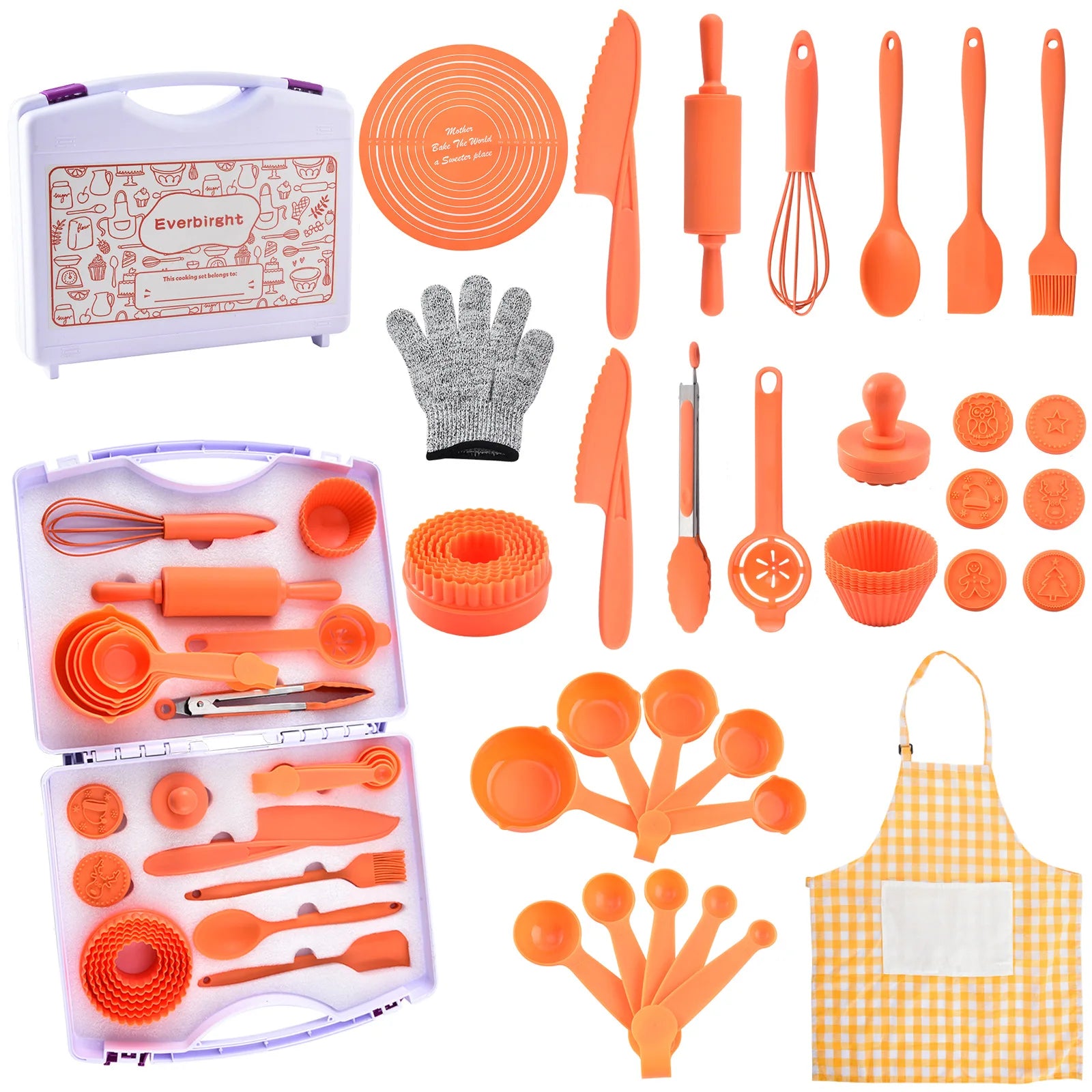 Cake Decorating Supplies Kit with Non-Slip Baking Tool Springform Cake Pans Baking Supplies for Beginners Children's Baking Set