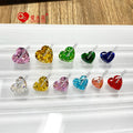 4K Loose Cz Zircon Gems Fancy White pink Yellow Wholesale Stones Crushed Ice Cut Heart Shape Cubic Zirconia