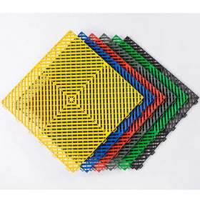 Plastic Flooring Anti Slip Interlocking Drainage Garage Floor Tiles Rubber Tile Simple Color Indoor Plastic Flooring