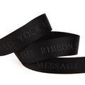 Custom Logo Printed 25mm Grosgrain Ribbon for Business Branding Personalized Embossed Gift Packaging Ribbon
