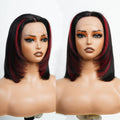 Raw Vietnamese Hair 13*4 Lace Frontal Short Bob WigHighlight Blonde Colored Layer Hair Perruques Bob 100% Human Hair Wigs