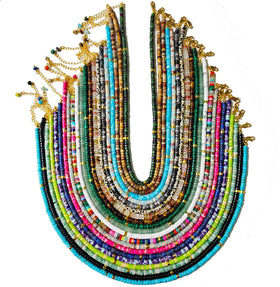Natural Stone Colored Stone Beaded Necklace New Light Luxury Small Overlapping Collarbone Chain