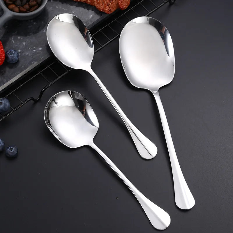 High Quality Rice Salad Serving Spoon Metal Stainless Steel Large Serving Buffet Spoons