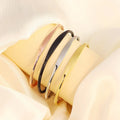 Wholesale New Fashion Stainless Steel High Polished Gold Plated Ball Blank Cuff Bracelet