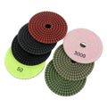 TRUE SHINE 100mm Wet Resin Bond Diamond Polishing Pad for Granite Marble Engineered Stone-Grit 50-3000 2.5mm Thick OEM Available