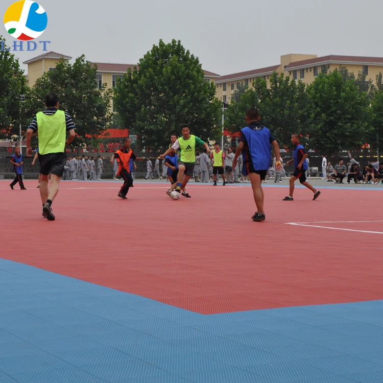 LHDT Waterproof Interlocking Soccer Court Flooring Outdoor Portable Tiles