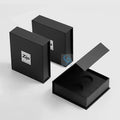 Glossy Lamination Art Paper Custom Fancy Small Boxes Black Magnetic Gift Packaging Box with Printed Your Brand Logo