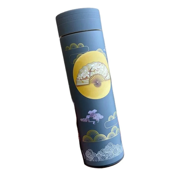 500ML Chinese Style Double-Wall Insulated 304 Stainless Steel BPA Free Eco-Friendly Water Thermos 12-24 Hours Thermal Insulation