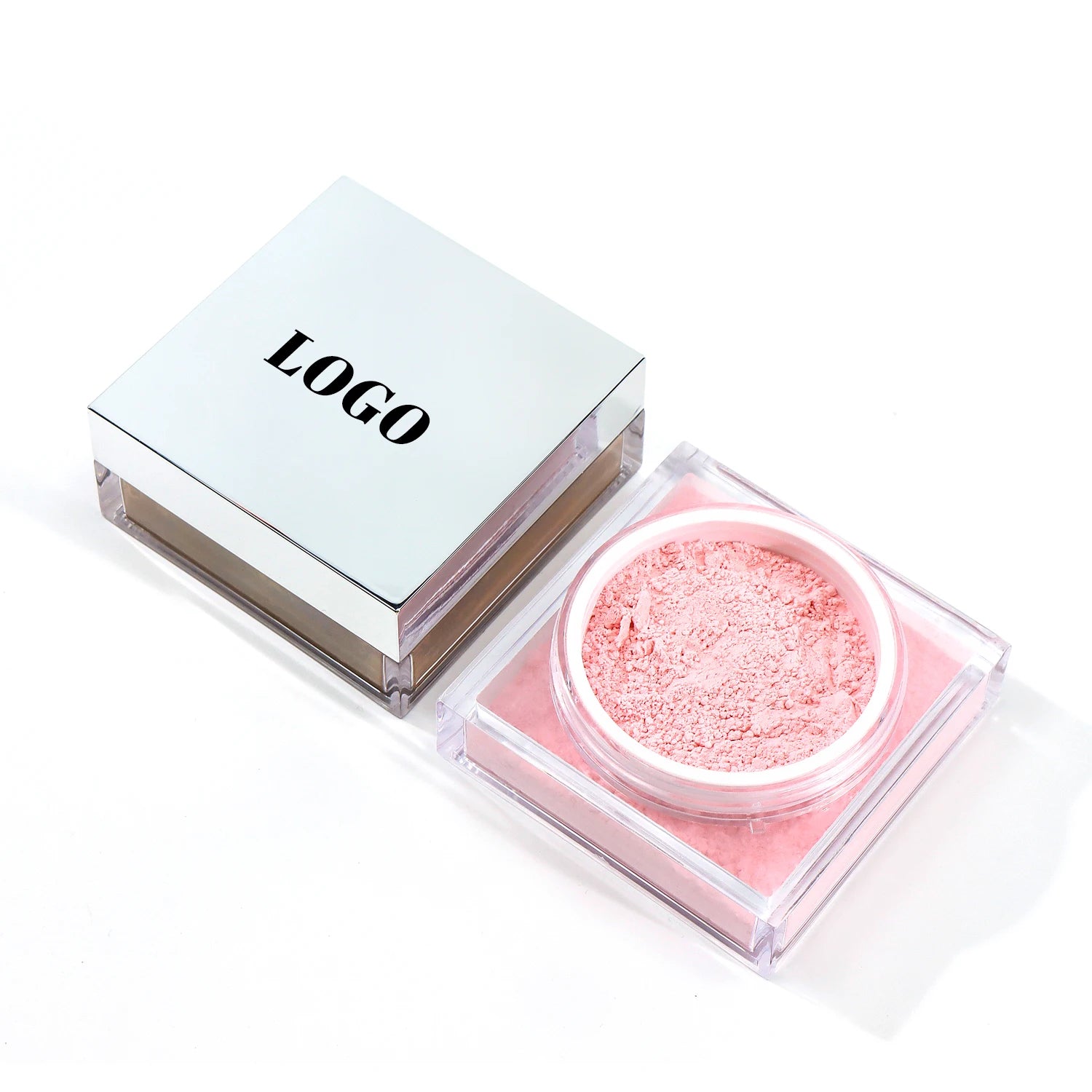Custom Face Oil Control Loose Powder Vegan Waterproof Spf Cosmetics Private Label Pink Makeup Loose Setting Powder