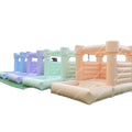 Castillo Inflable Blanco Pastel Inflatable Playground Bounce House with Slide Ball Pit