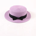 Fashion Kids Straw Hat Custom Printing logo Chapeau De Paille Summer Beach Paper Grass Panama Customisable Toddler Sun Straw Hat