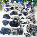 Raw Blue Fluorite Specimen Healing Stone Natural Blue Fluorite Crystal Cluster Mineral for Decoration