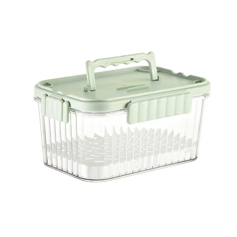 Refrigerated Fruit Preservation Container Kids Bento Box Outdoor Picnic Frozen Food Cool Lunch Box with Ice Pack Phone Holder