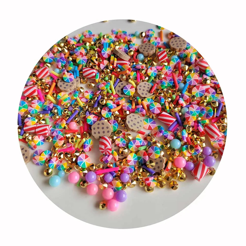 Polymer Clay Candy Sprinkles Mix Christmas Sugar Sprinkles for Slime Handcraft DIY