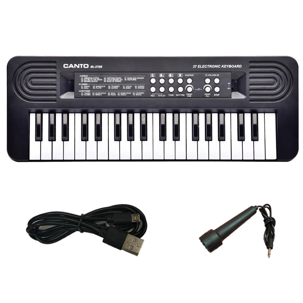 Multifunction Easy Learn Gift Children Piano 37 Keys Rechargeable Electronic Organ Keyboard Music Piano Toy for Sale