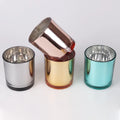 New Design Plating Color 300ml Round Empty Wholesale Elegant Glass Candle Jars
