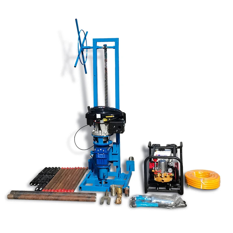 Portable Backpack Diamond Core Rock Drill Rig with Gearbox and Pump Max 25m Drilling Depth for Geological Exploration
