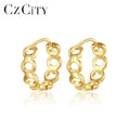 CZCITY Woman Clip-on Earing 925 Geometric Silver Fashion Simple Trendy Metal Hot Sale Minimalist Jewelry Earring