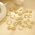Fashion Bulk Heart-Shaped Star Earrings for Women Stainless Steel Twisted Gold Hoop Earrings