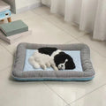 Warm Plush Dog Bed with Cartoon Design - Custom Pet Kennel for Deep Sleeping Pet Sofa