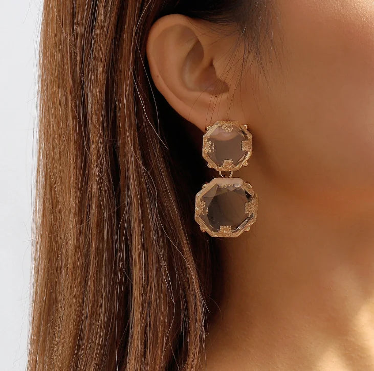 New Fashion Fruit Candy Color Resin Retreo Ladies Classic Decoration Women Luxury Earring