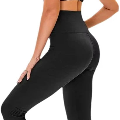 Hot Sale Women's Yoga Set High Waist No T Line Leggings High Rise Cross Back Push-up Bra Solid 2-Piece Sportswear Control Set MegaBDM