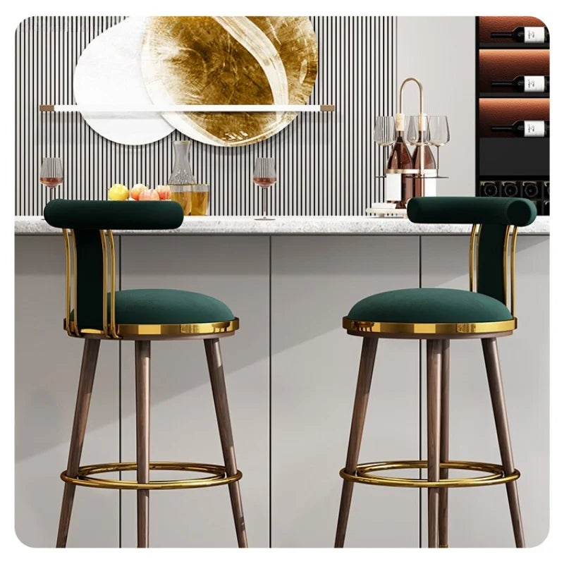 Customizable Light Luxury Practical Backrest bar Island High Chair