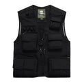 Custom Multi-Pocket Photography Vest Jacket Canvas Overalls for Studio Directors & Reporters Printed Logo Media Clothing