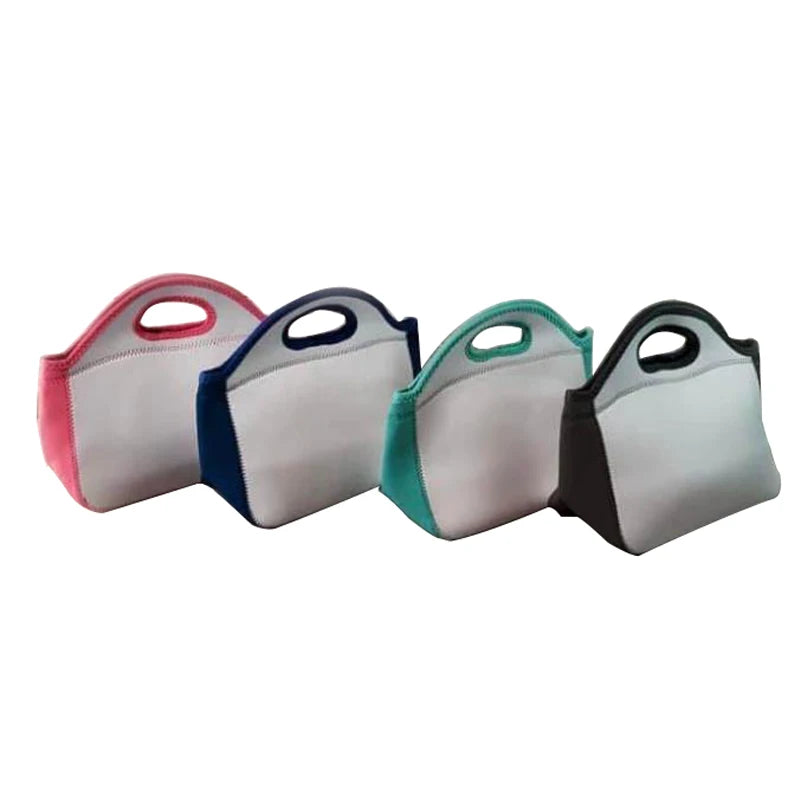 New Custom Multi-Color Sublimation Blank Neoprene Insulated Lunch Tote Cooler Bag for Camping Picnic Storage Bag