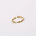 Joolim Jewelry Wholesale 18K Gold Plated Wave Hollow Out Stainless Steel Rings for Women Rings