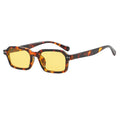 STORY KDD13142 Square Frame Brown Lenses Sunglasses Retro Leopard Small Frame Shades Rivet Rectangle Custom Sunglasses
